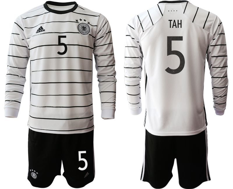 Men 2021 World Cup National Germany home long sleeve #5 white Soccer Jerseys